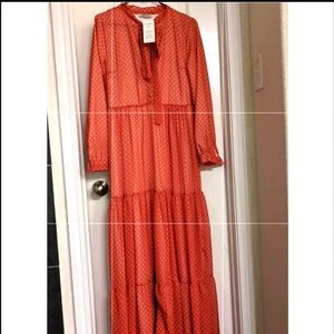 New Red polka dot gown maxi